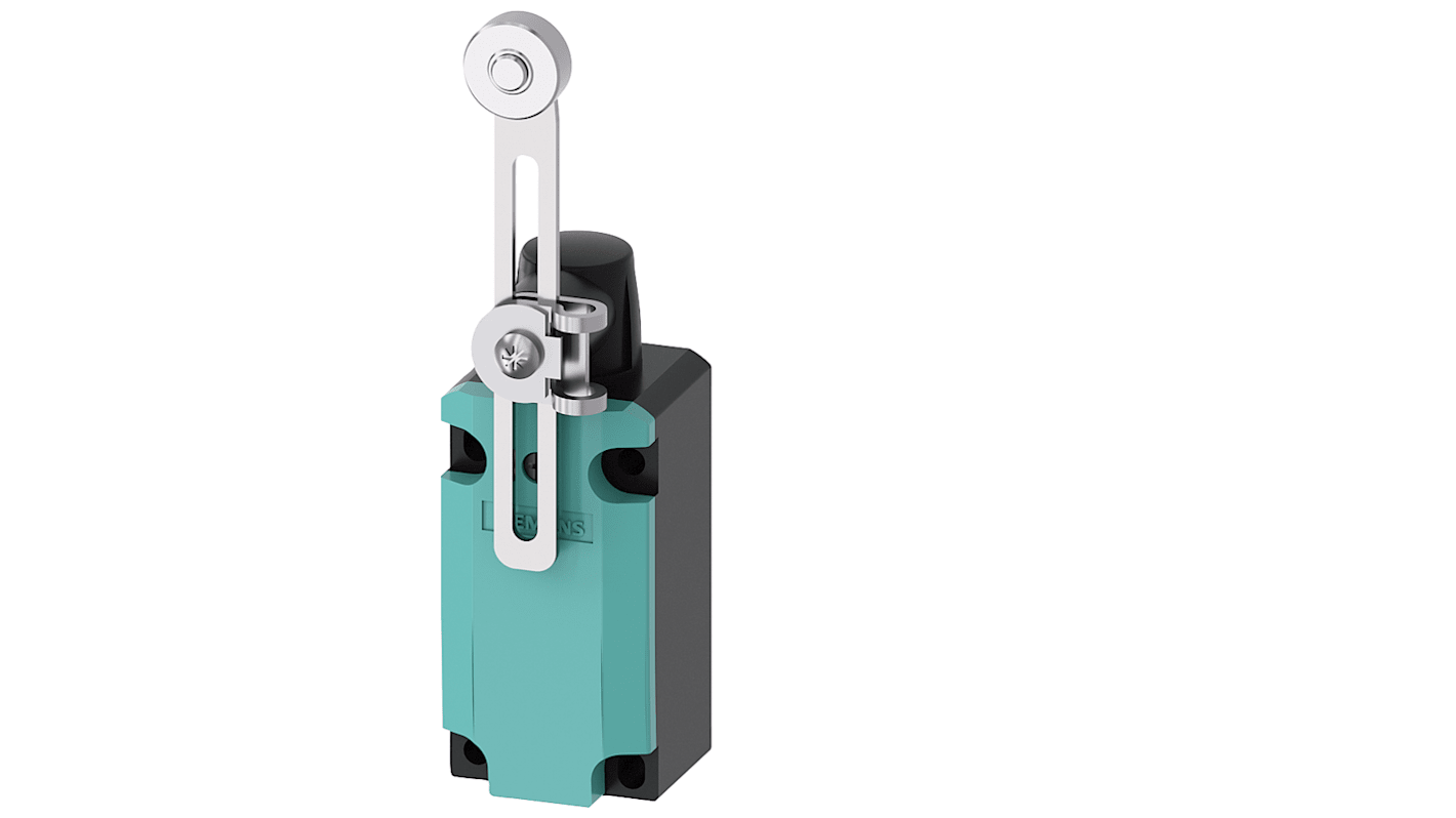 Siemens Adjustable Roller Lever Limit Switch, 1NC/1NO, IP66, IP67, Metal Housing, 400V ac Max, 4A Max