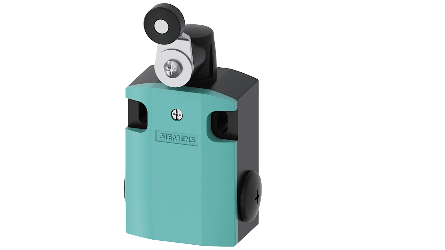 Siemens Roller Lever Limit Switch, 1NC/1NO, IP66, IP67, Metal Housing, 400V ac Max, 4A Max