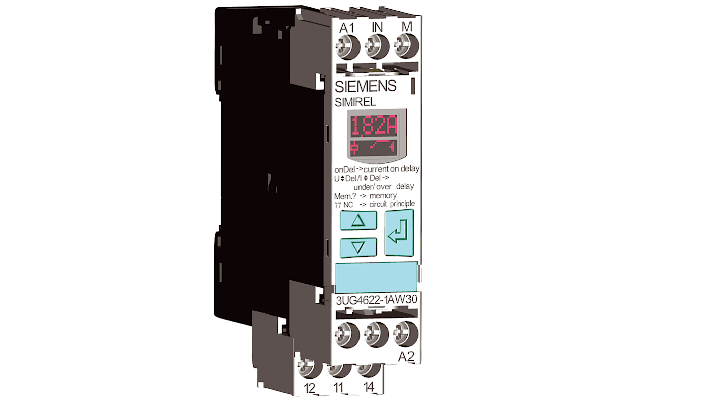 Relé de supervisión de Corriente Siemens serie 3GU, SPDT, 1 fase