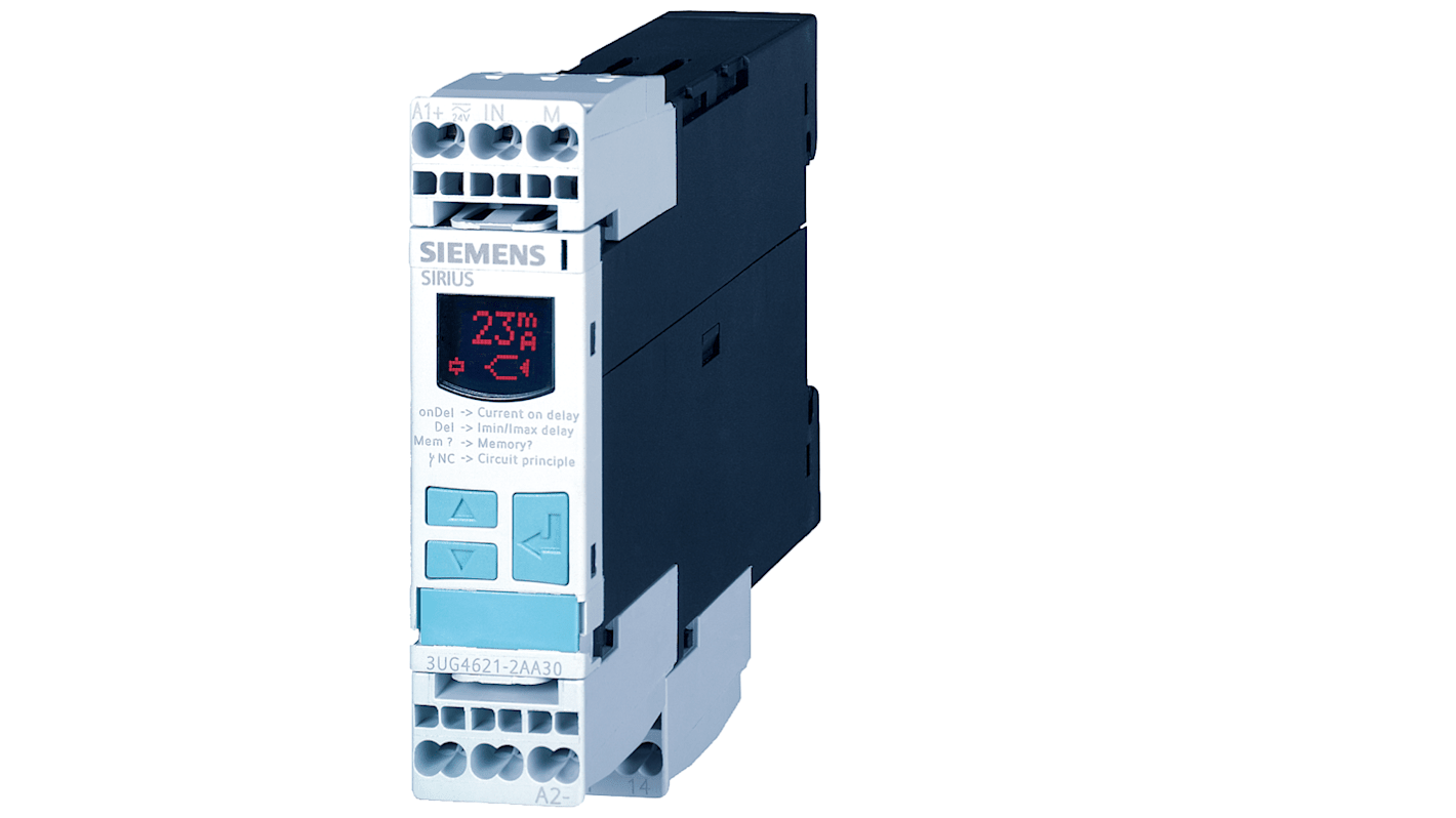 Relè di monitoraggio Corrente Siemens 3UG4622-2AA30 serie 3GU, SPDT