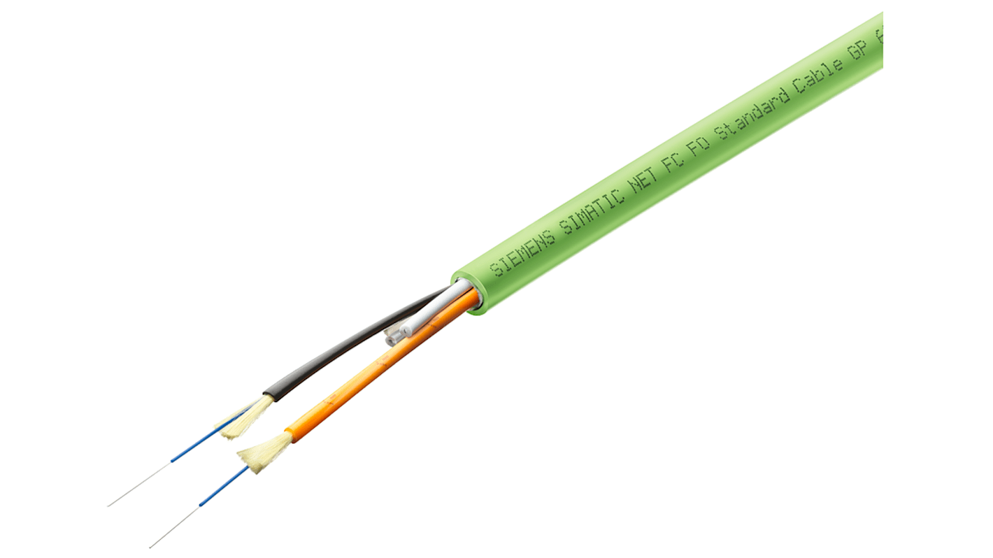 Siemens Multi Mode Fibre Optic Cable, 62.5/230μm, Green, 1000m