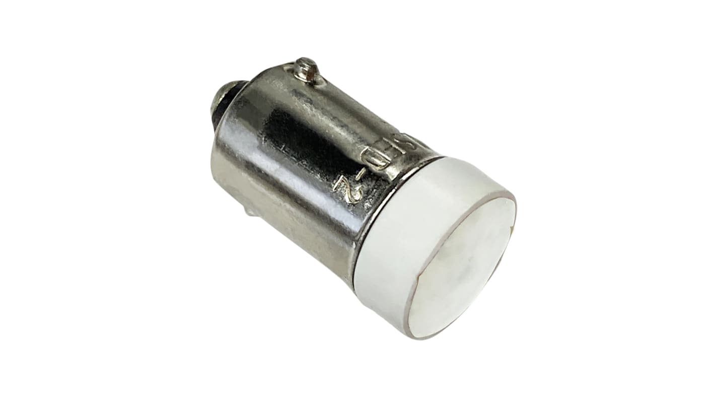 Bombilla para piloto luminoso LED Idec Blanco, 12V, 200mcd, casquillo BA9, Ø 10.6mm