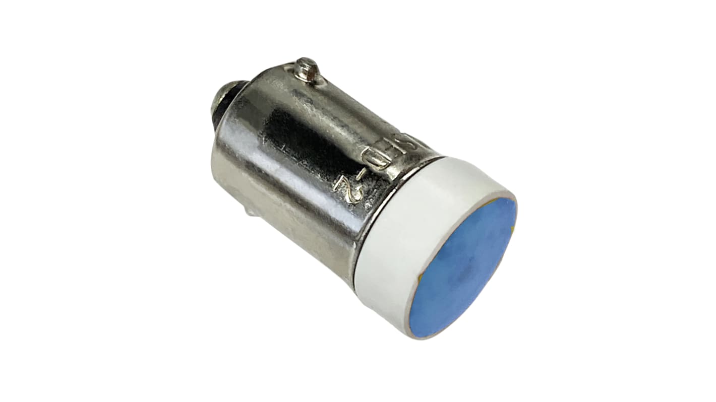 Lampada per indicatori Idec, Ø 10.6mm, 24V, luce color Blu, 200mcd, Multichip con base BA9
