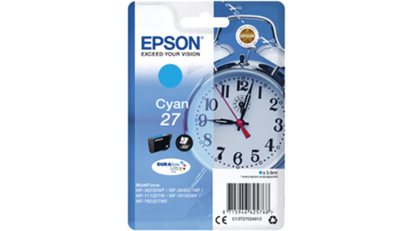 Epson Tintapatron Ciánkék, típus: C13T27024012