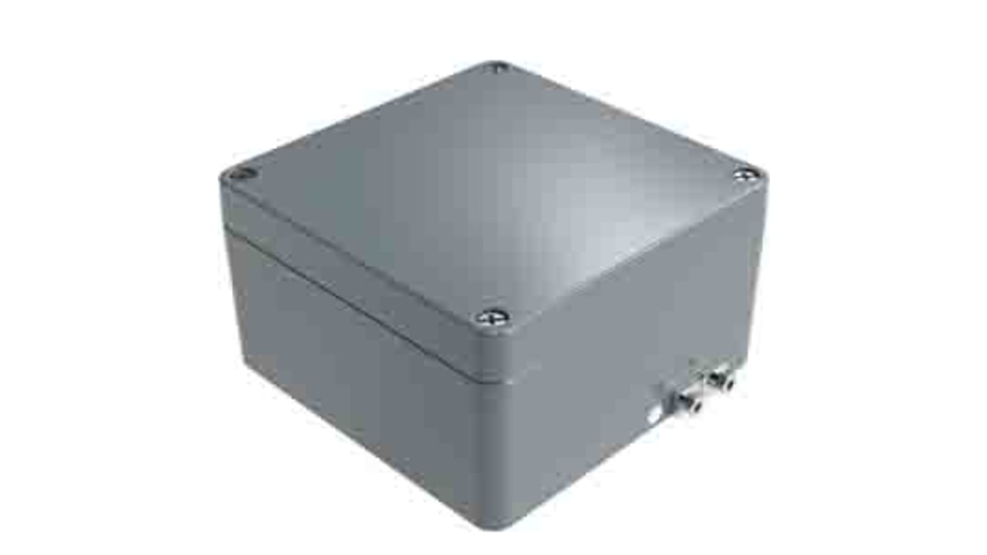 Caja RS PRO de Aluminio Presofundido Gris, 160 x 160 x 91mm, IP66, Apantallada, ATEX, IECEx