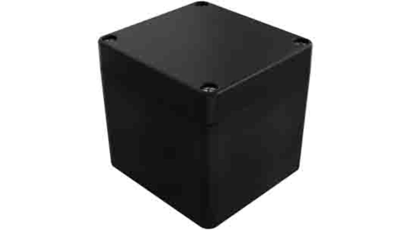 RS PRO Black Fibreglass Reinforced Polyester Enclosure, IP66, IK08, Black Lid, 75 x 80 x 75mm