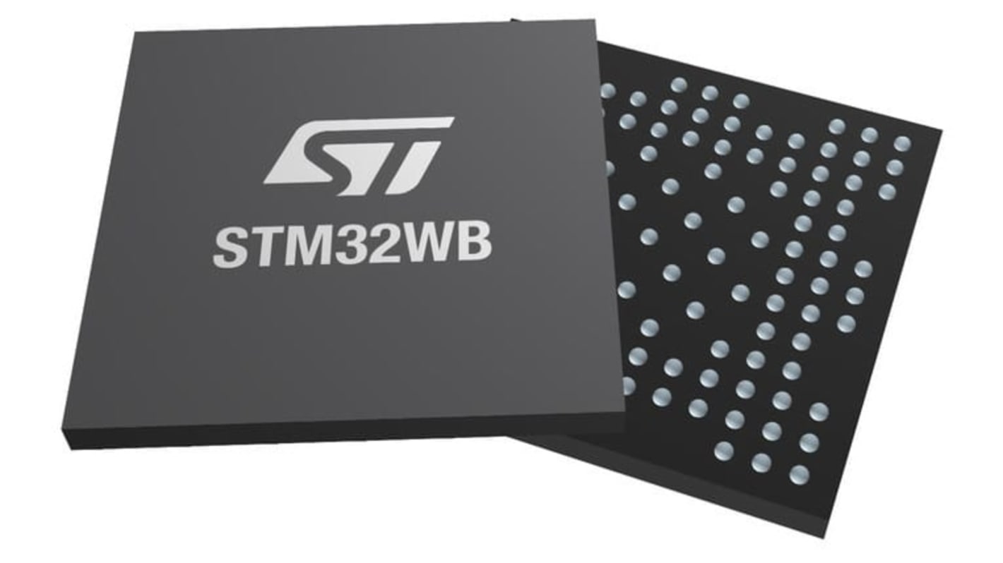 STMicroelectronics STM32WB55VCQ6, 32bit ARM Cortex M0+, ARM Cortex M4 Wireless Microcontroller, STM32WB, 64MHz, 256 kB