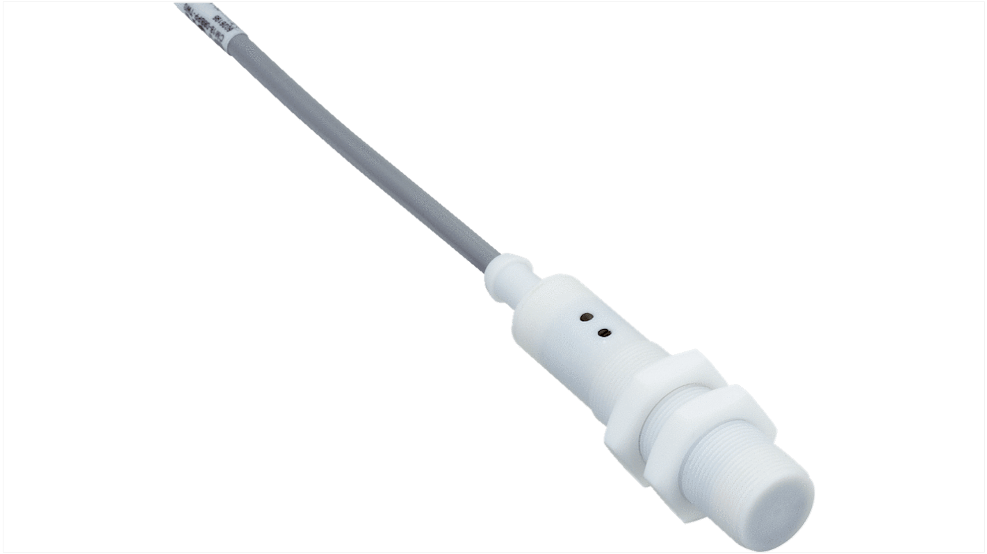 Sick CM Series Capacitive Barrel-Style Proximity Sensor, M18 x 1, 3 → 8 mm Detection, PNP Output, 10 → 30