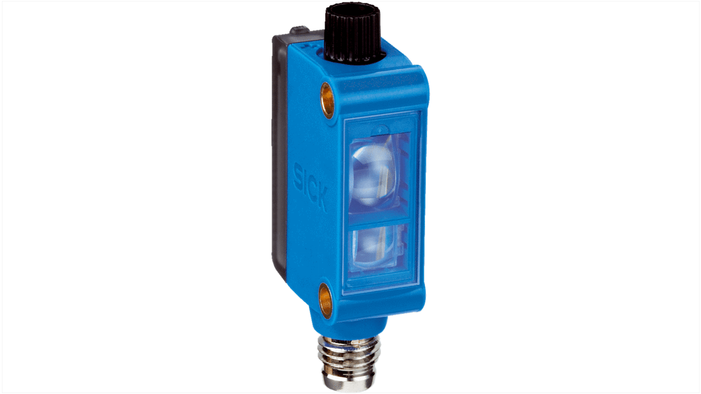 Sensor de contraste Sick serie KTM Core, alcance 11 mm, 12 → 24 V cc, salida NPN, PNP, IP67