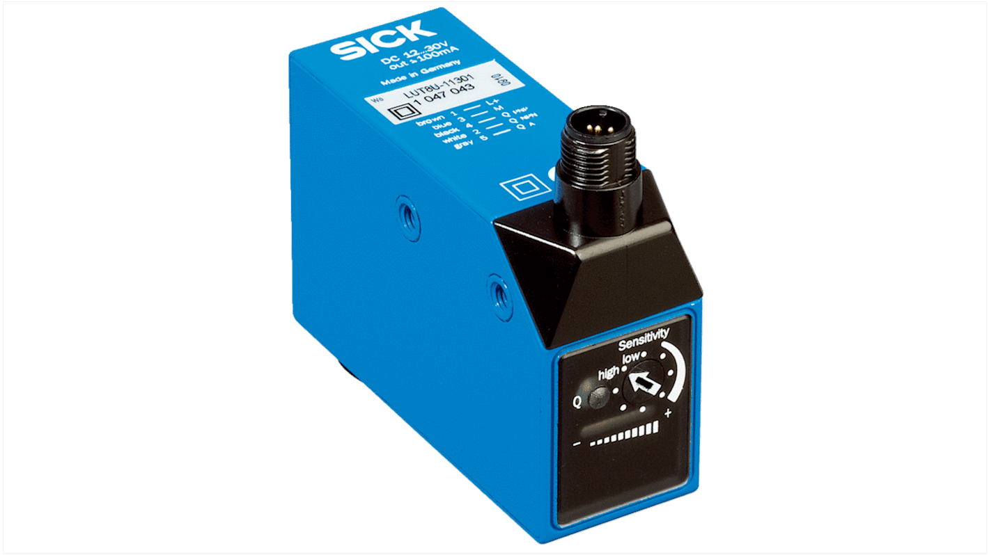 Sick Lysintensitetssensorer, NPN, PNP, Tasteområde: 50 mm, IP67, 10 → 30 V dc, 100 mA LUT8