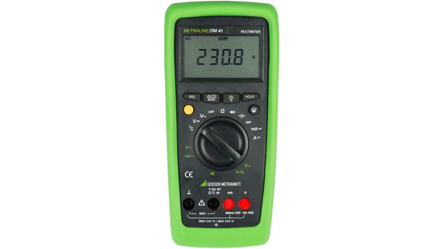 Gossen METRALINE DM 41 HandDigital Multimeter 600V ac / 10A ac, 100 mΩ - 40 MΩ