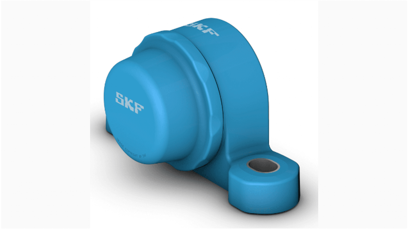 Soporte de pie con rodamiento SKF de Acero Inoxidable, Ø int. 40mm, dim. 75mm