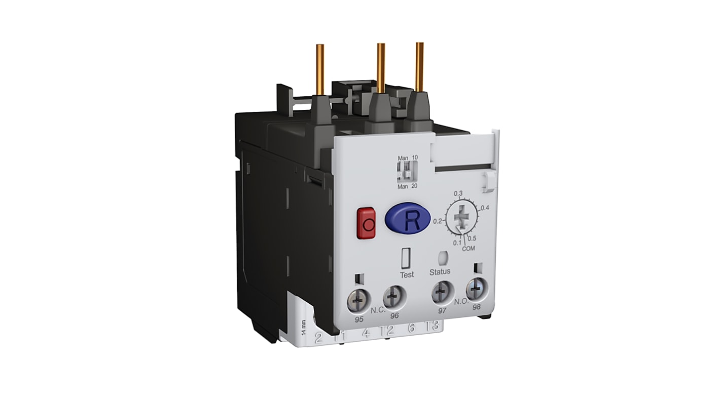 Rockwell Automation Overload Relay 1NC + 1NO, 0.2 → 1 A F.L.C, 1 A Contact Rating, 3P, Bulletin