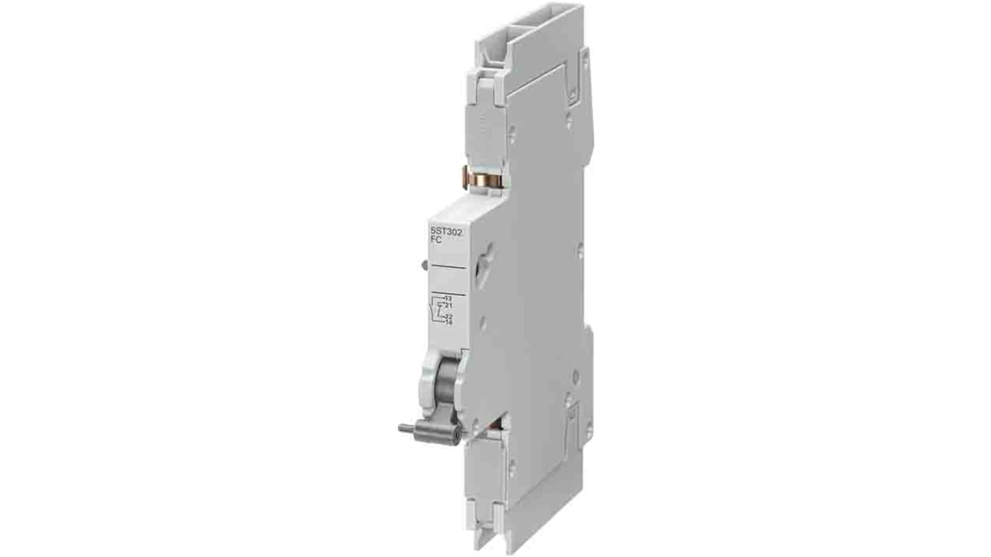 Segnalazione guasto Siemens, 3 contatti, 1 N/C + 1 N/A, per guida DIN, serie 5ST3