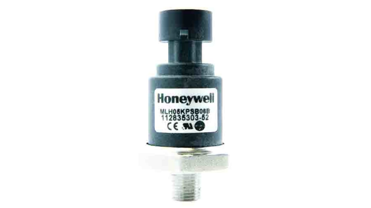 Sensor de presión manométrica Honeywell → 100psi, 24 V, salida Corriente, para Gas, líquido, aceite, IP65