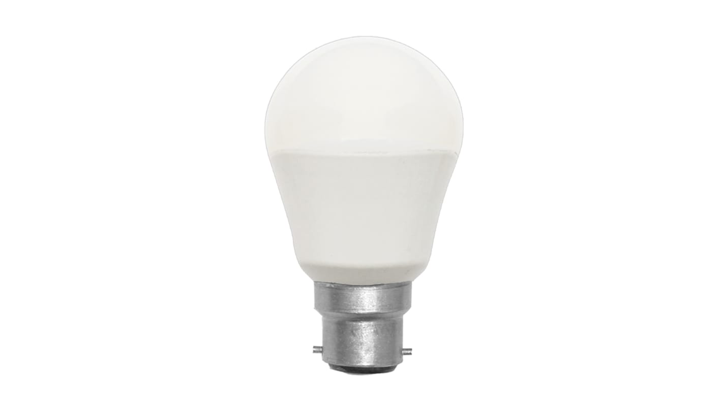 Bombilla LED Orbitec, LED LAMPS - ROUND G45 LOW VOLTAGE, 130 Vac, 4 W, casquillo B22, Blanco Cálido, 3000K, 370 lm,