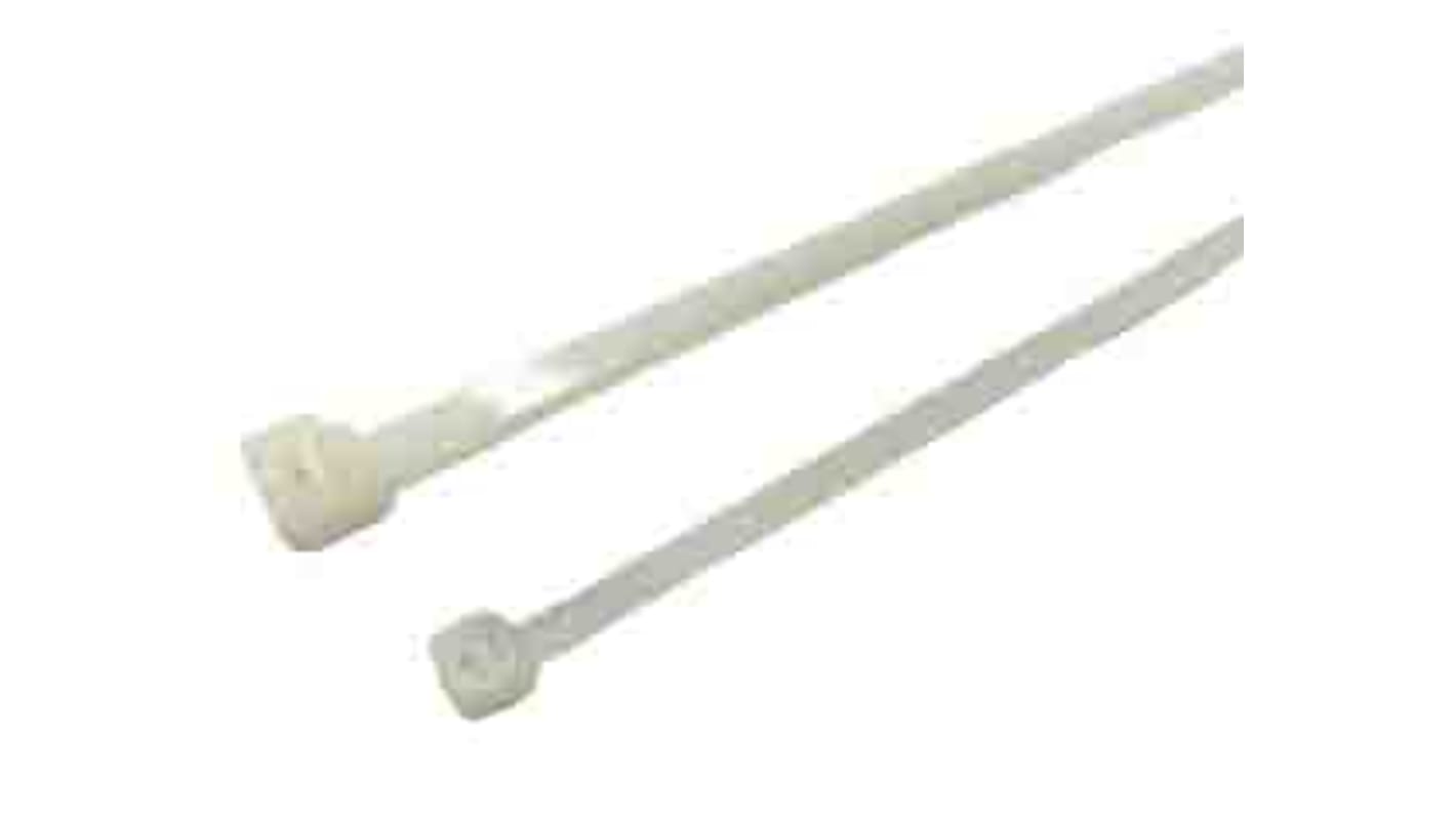 RS PRO Cable Tie, 203mm x 3.6 mm, Natural Nylon