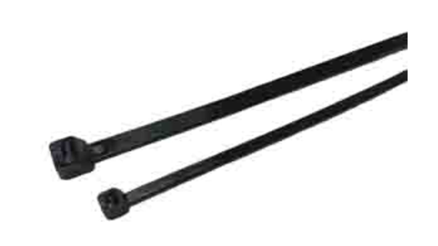 RS PRO Cable Tie, 142mm x 3.2 mm, Black Nylon