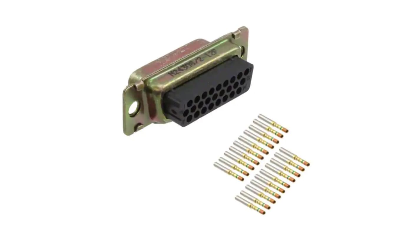 Conector D-sub Amphenol India, Serie M24308, paso 2.29mm, Recto, Montaje en Panel Mount, Hembra, con Bloqueos roscados