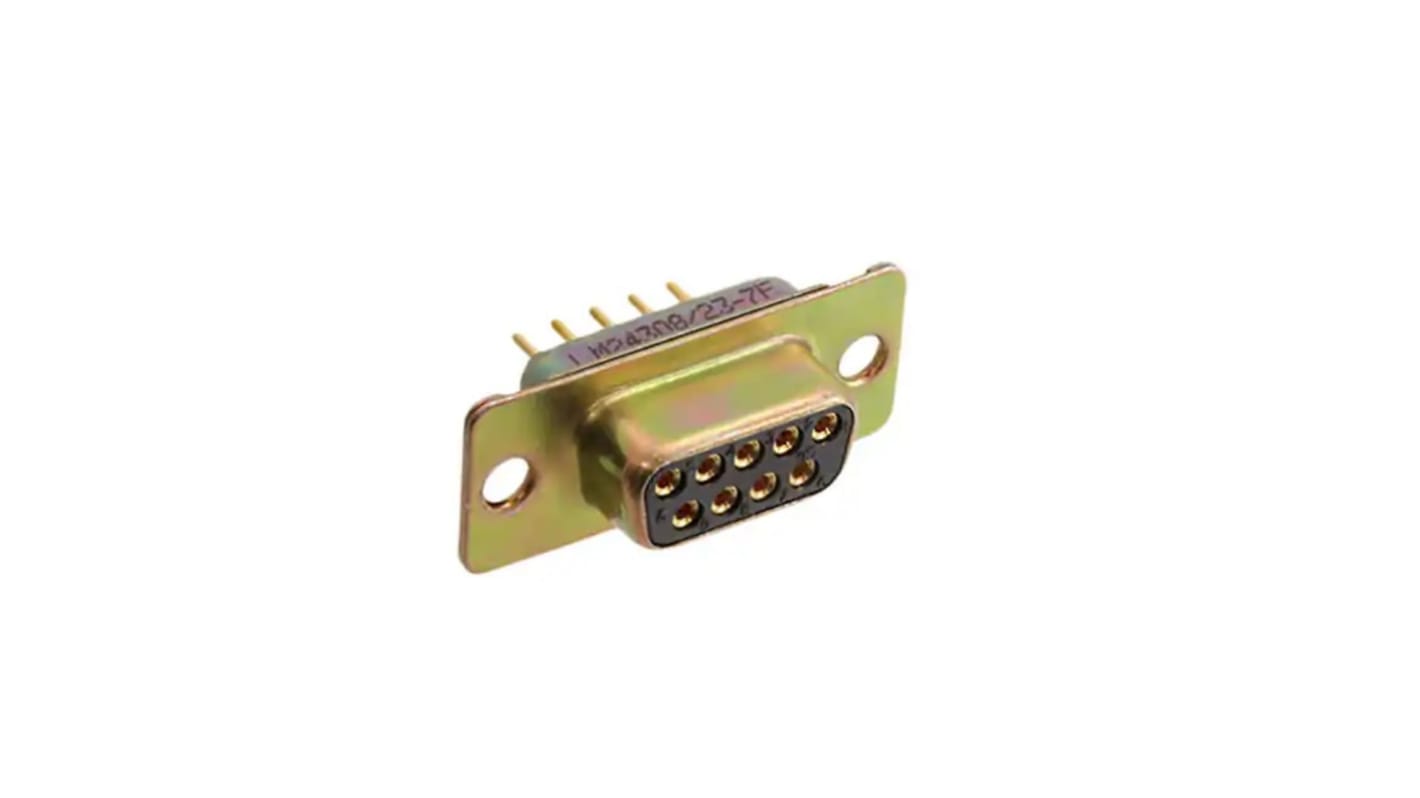 Mil Spec 9 P D-Sub Rcpt Female Sockets