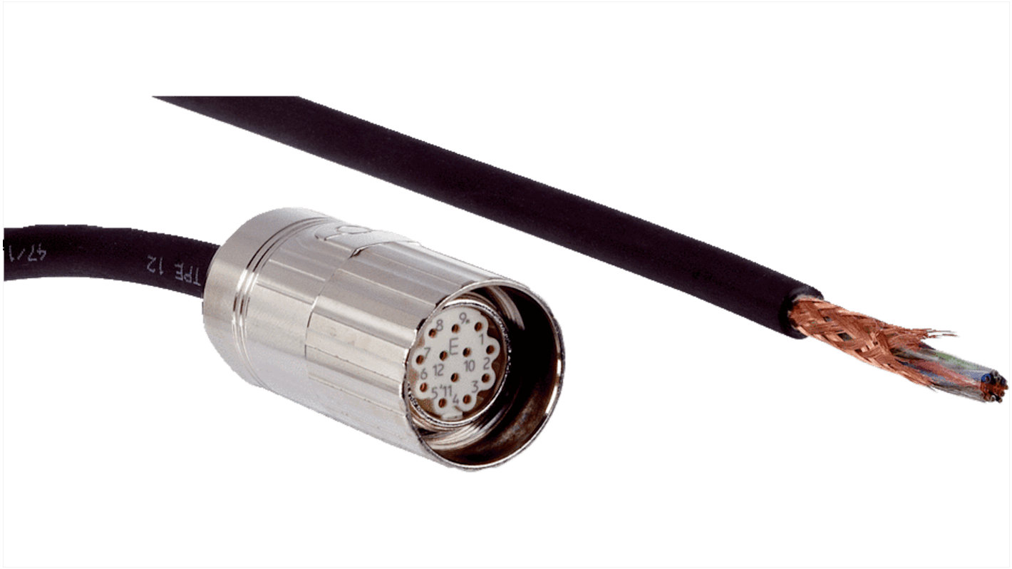 Cable de conexión Sick, con. A M23, 12 polos, con. B Sin terminación, long. 10m, 160 V, 7 A, IP66, IP67