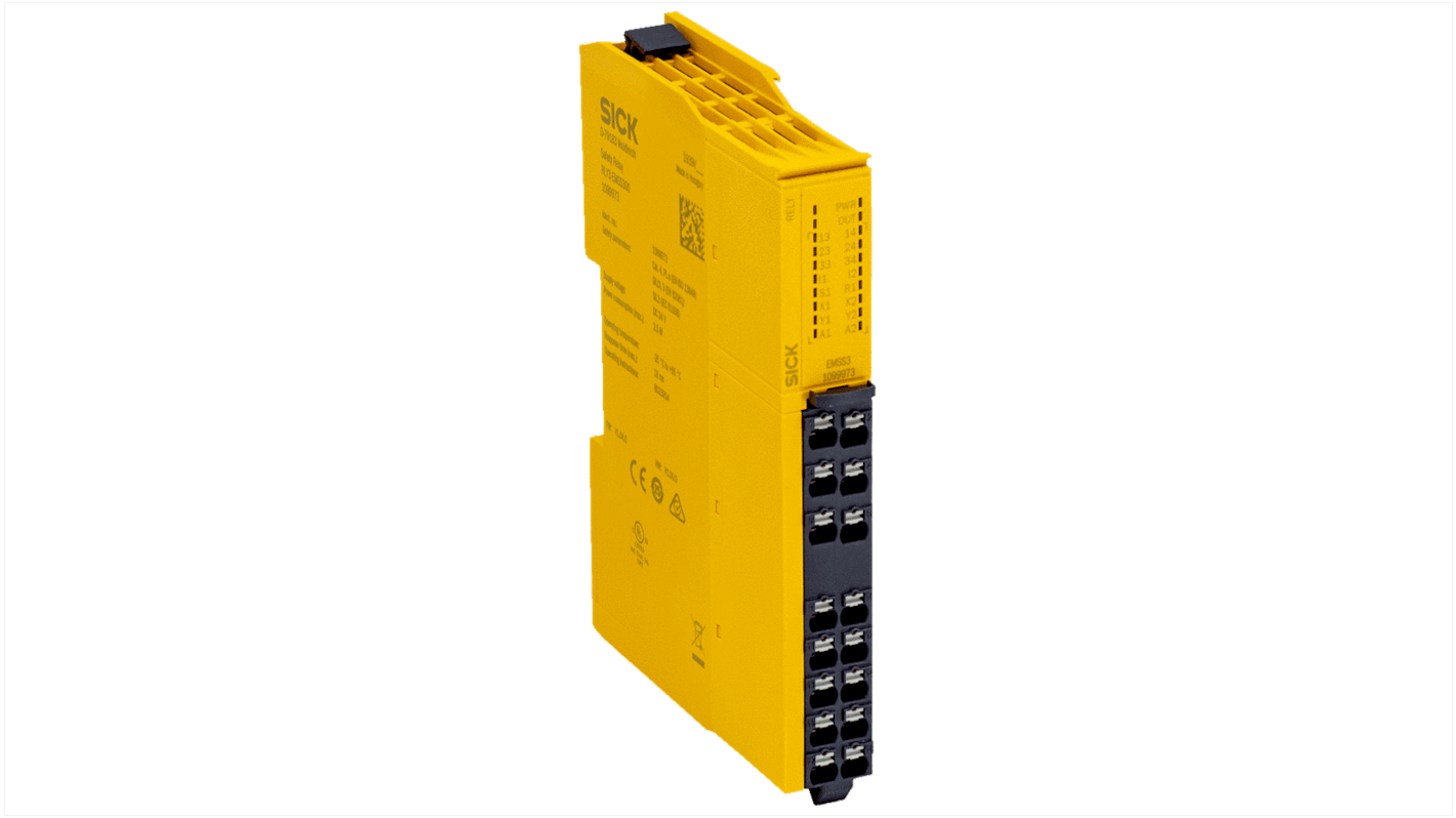 Relé de seguridad Sick RELY3 de 2 canales, para Interruptor de seguridad, 16.8 → 30V