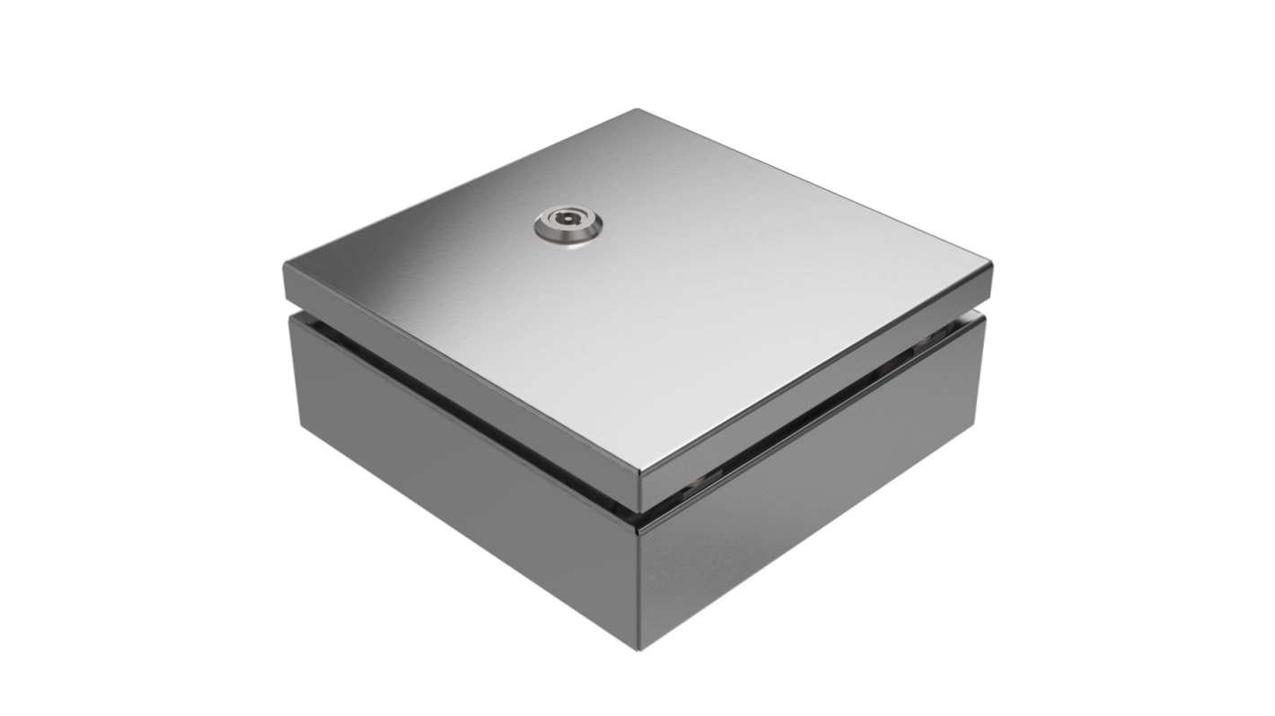 RS PRO 304 Stainless Steel Wall Box, IP66, IP69, 200 mm x 200 mm