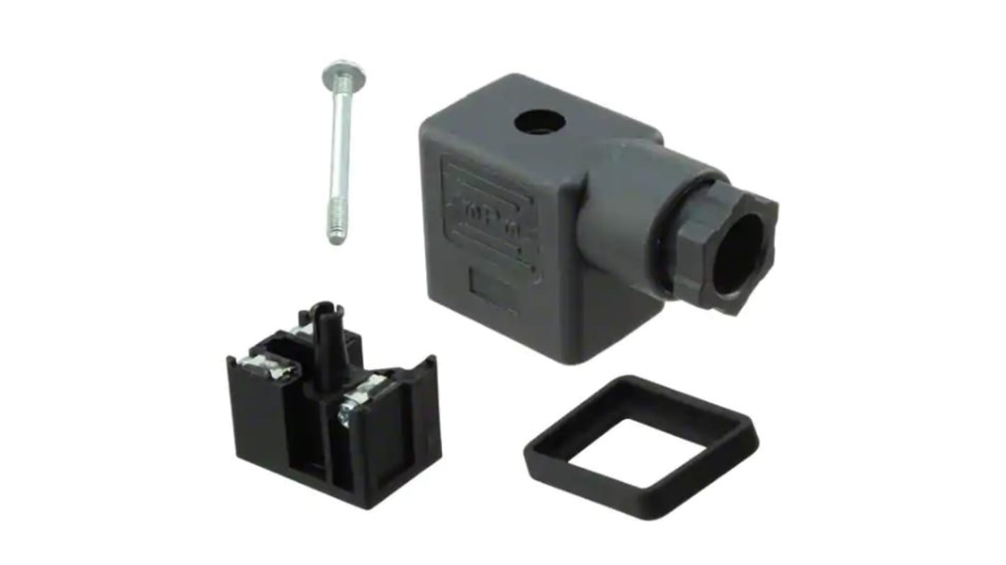 Brad from Molex 2P+E Solenoid-ventilstik 12102 serie, IP65, IP67, 16A, 250 V 300 V