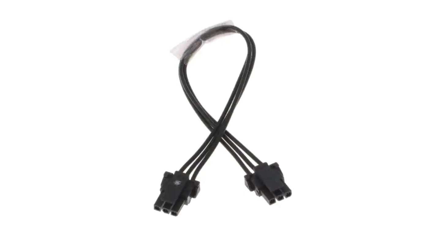 Kabel przewód-płytka, Micro-Fit TPA, 8,5 A, raster: 3mm, 150mm, Cyna, Czarny