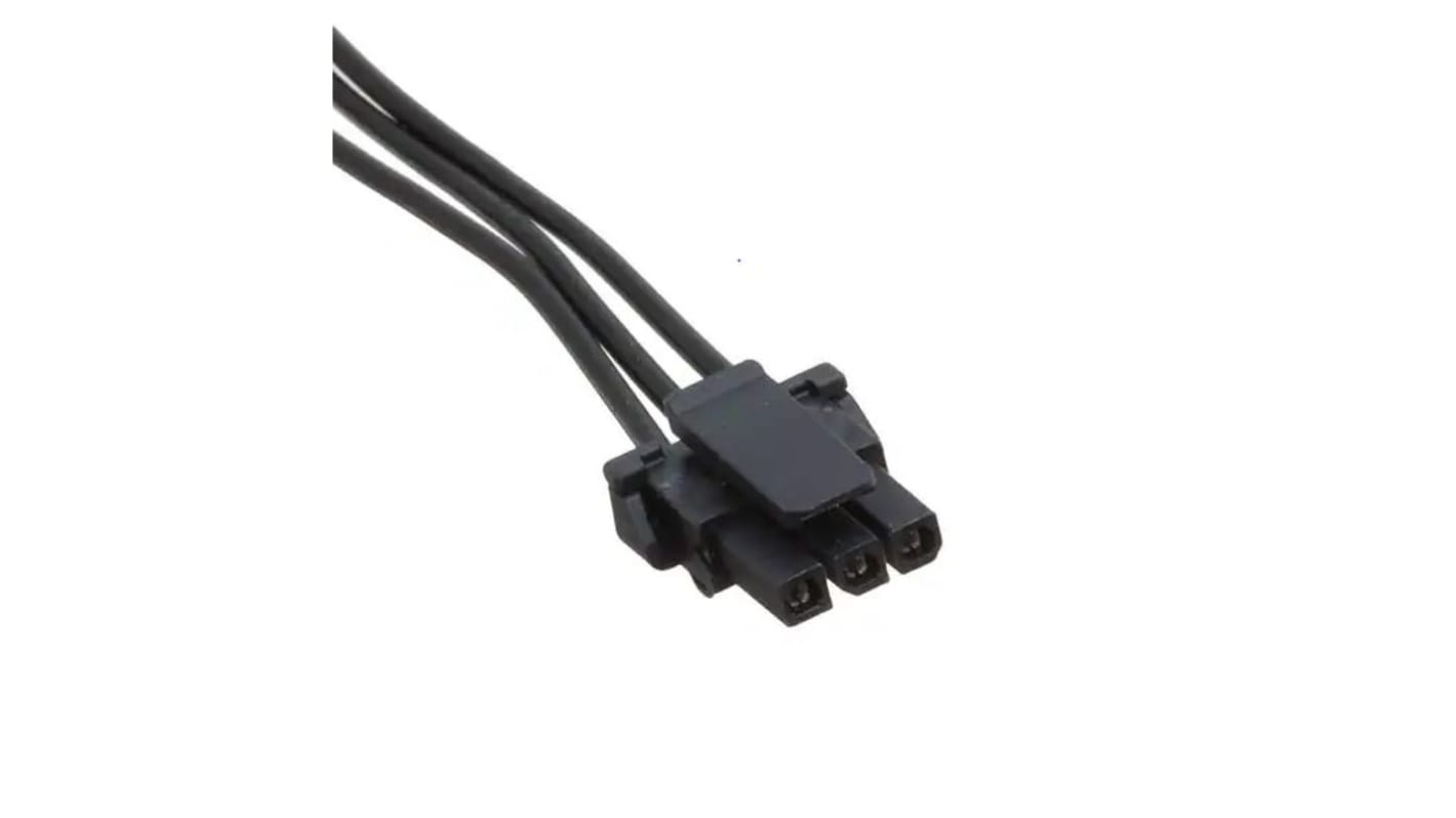 Conjunto de cables Molex Micro-Fit TPA 145132, long. 300mm, Con A: Hembra, 3 vías, Con B: Hembra, 3 vías, paso 3mm