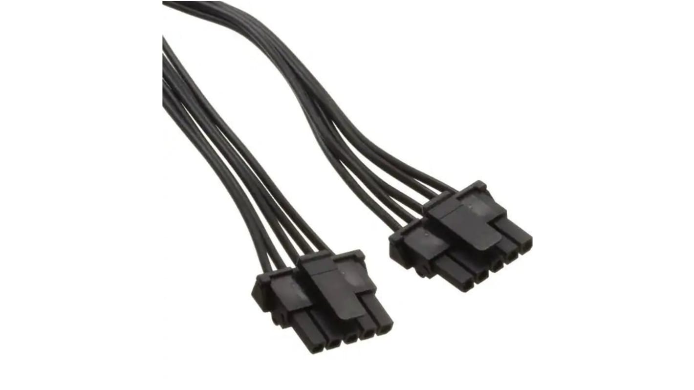 Kabel przewód-płytka, Micro-Fit TPA, 8,5 A, raster: 3mm, 1m, Cyna, Czarny