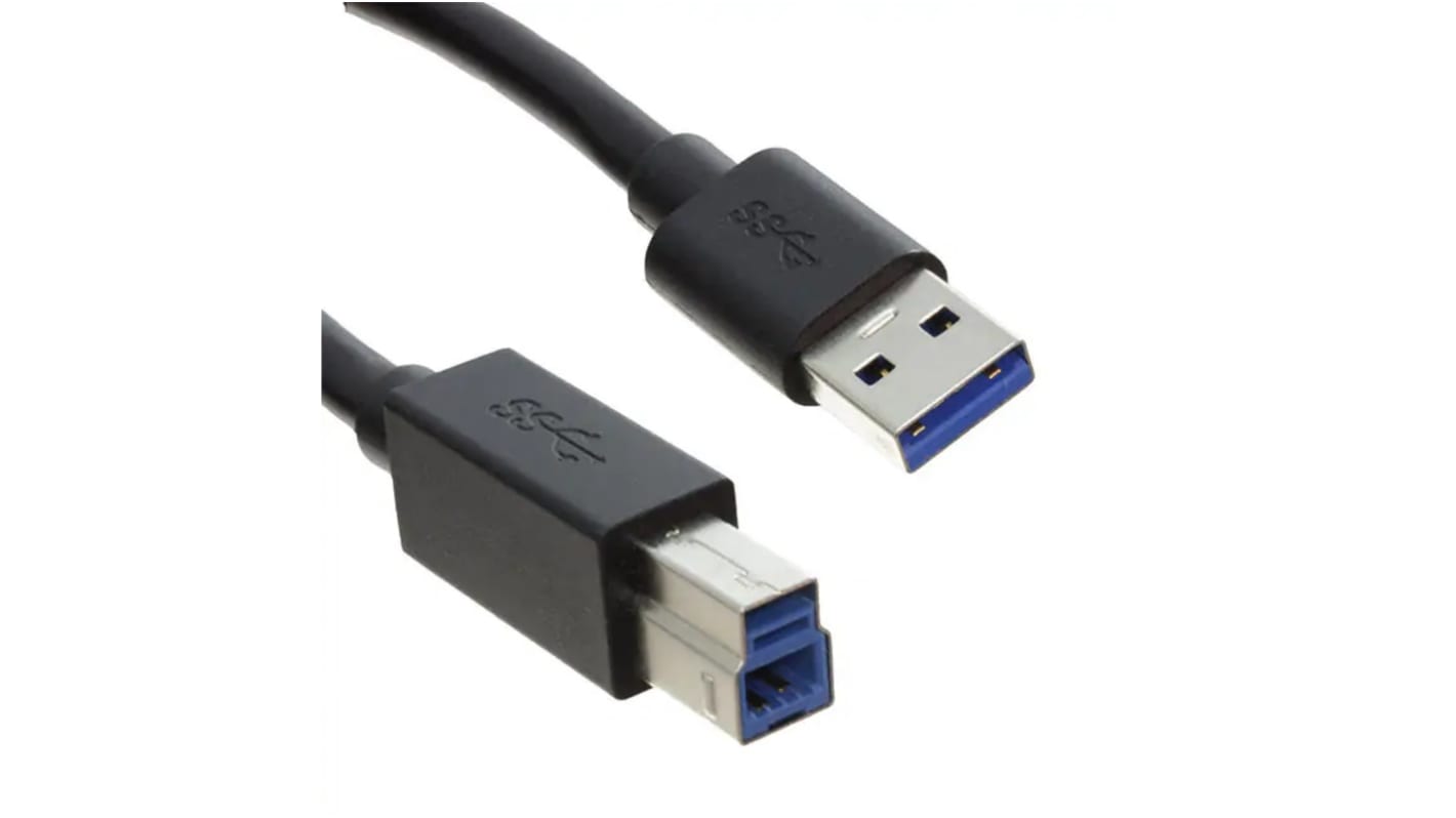 Molex USB 3.0 Cable, Male USB A to Male USB B  Cable, 1m