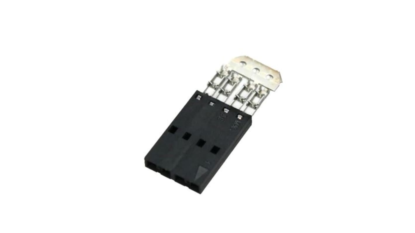 Molex 70400 Crimpsteckverbinder-Gehäuse Buchse 2.54mm, 4-polig / 1-reihig Gerade