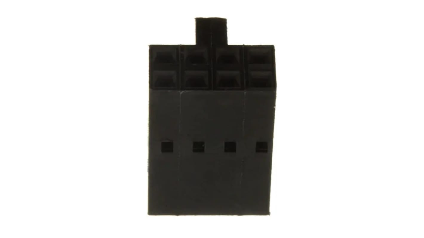 Carcasa de conector de crimpado Molex 22552082, Serie 70450, paso: 2.54mm, 8 contactos, 2 filas, Recto, Hembra