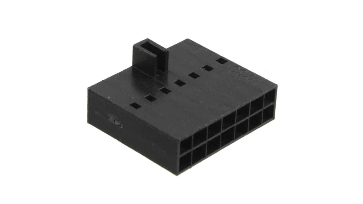 Corpo connettore Molex Femmina, 14 vie, 2 file, passo 2.54mm