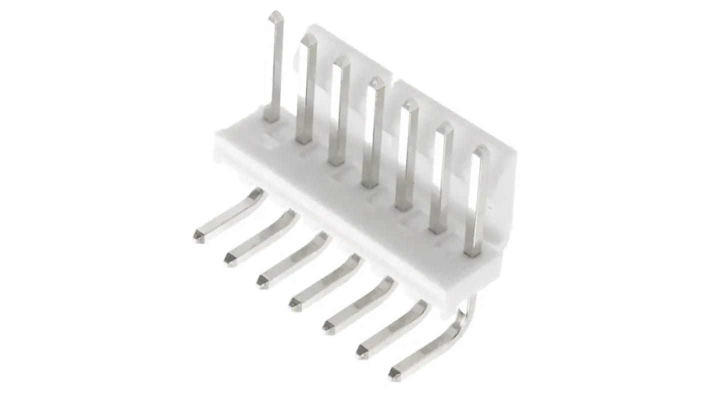 Embase à broches Molex, KK 396, 7 pôles , 3.96mm 1 rangée, Angle droit