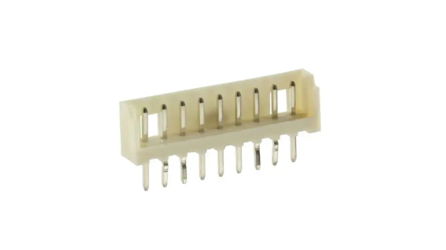 Molex Micro-Latch Series Vertical Through Hole PCB Header, 9 Contact(s), 2.0mm Pitch, 1 Row(s), Shrouded