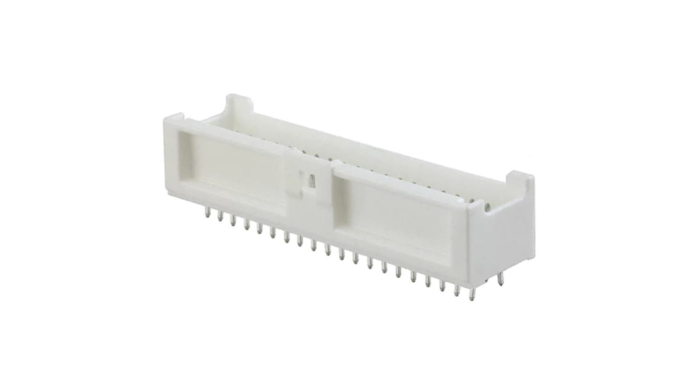 Molex MicroClasp Series Vertical PCB Header, 40 Contact(s), 2.0mm Pitch, 2 Row(s), Shrouded