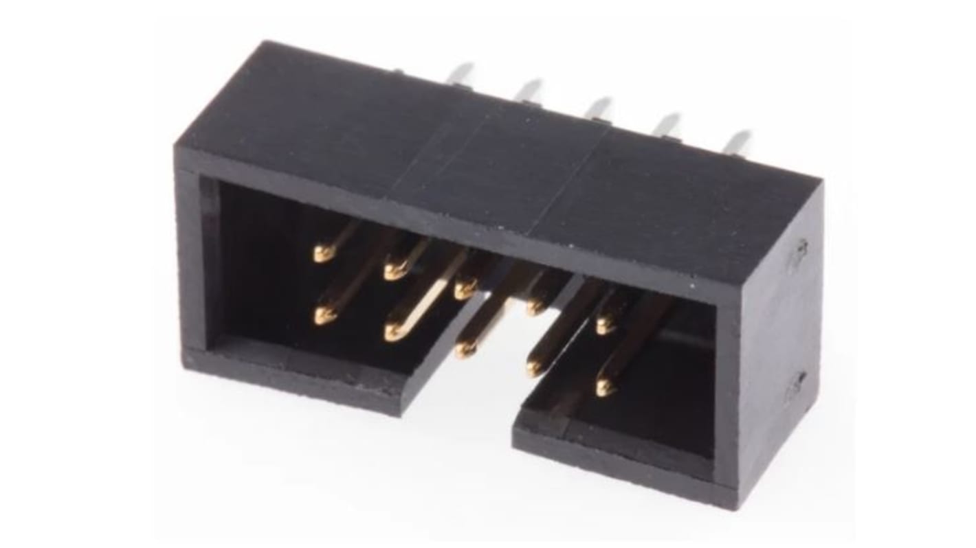 Molex C-Grid Series Vertical Through Hole PCB Header, 10 Contact(s), 254mm Pitch, 2 Row(s), Shrouded