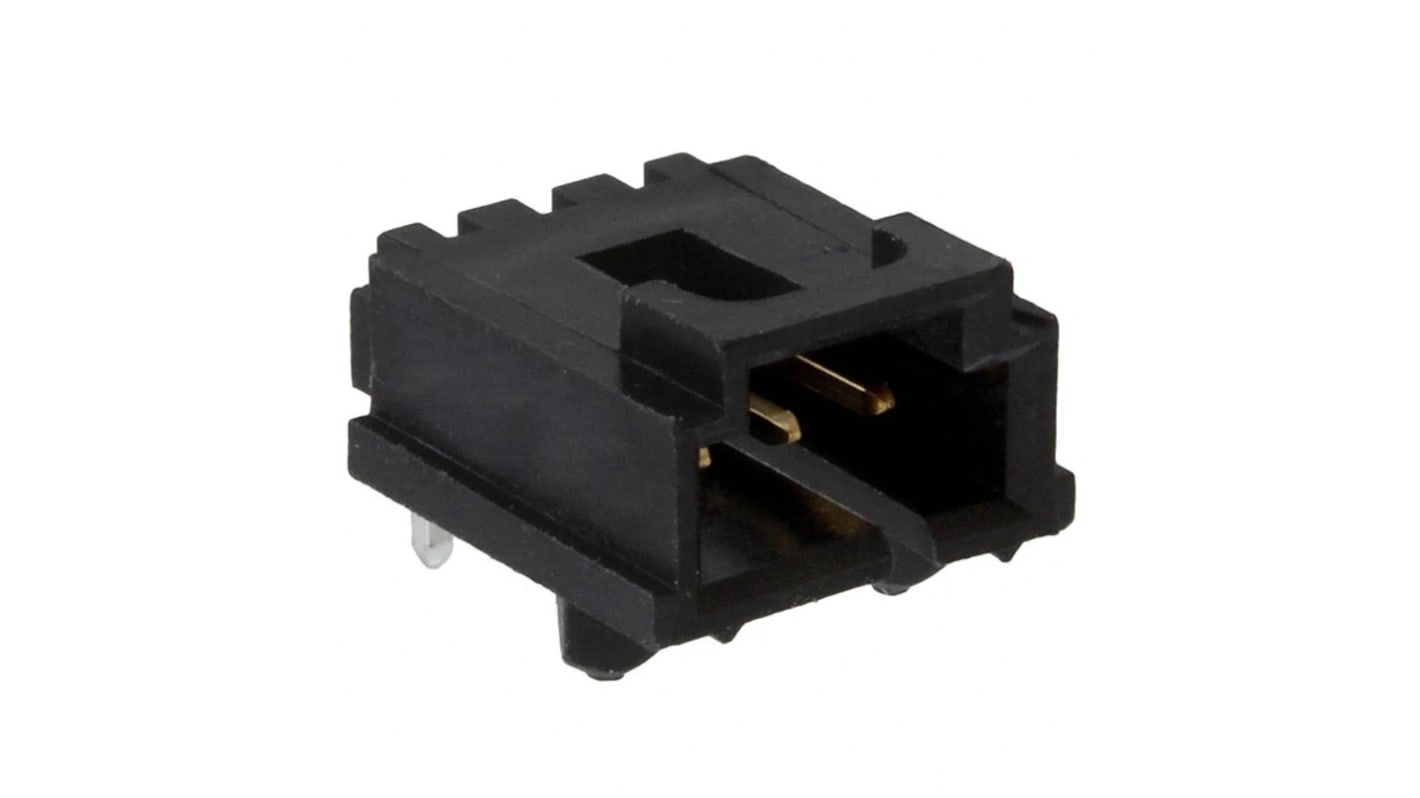 Conector macho para PCB Ángulo de 90° Molex serie SL de 3 vías, 1 fila, paso 2.54mm