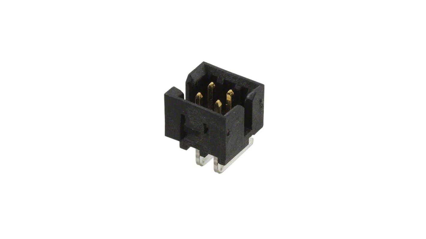 Molex Milli-Grid Leiterplatten-Stiftleiste gewinkelt, 4-polig / 2-reihig, Raster 2.0mm, Ummantelt