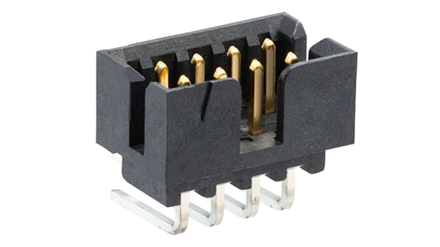 Molex Milli-Grid Leiterplatten-Stiftleiste gewinkelt, 6-polig / 2-reihig, Raster 2.0mm, Ummantelt