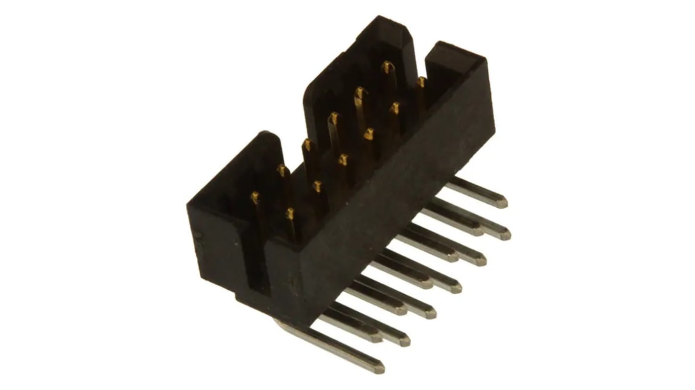 Molex Milli-Grid Leiterplatten-Stiftleiste gewinkelt, 12-polig / 2-reihig, Raster 2.0mm, Ummantelt