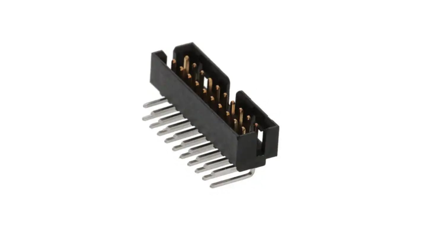 Molex Milli-Grid Leiterplatten-Stiftleiste gewinkelt, 20-polig / 2-reihig, Raster 2.0mm, Ummantelt