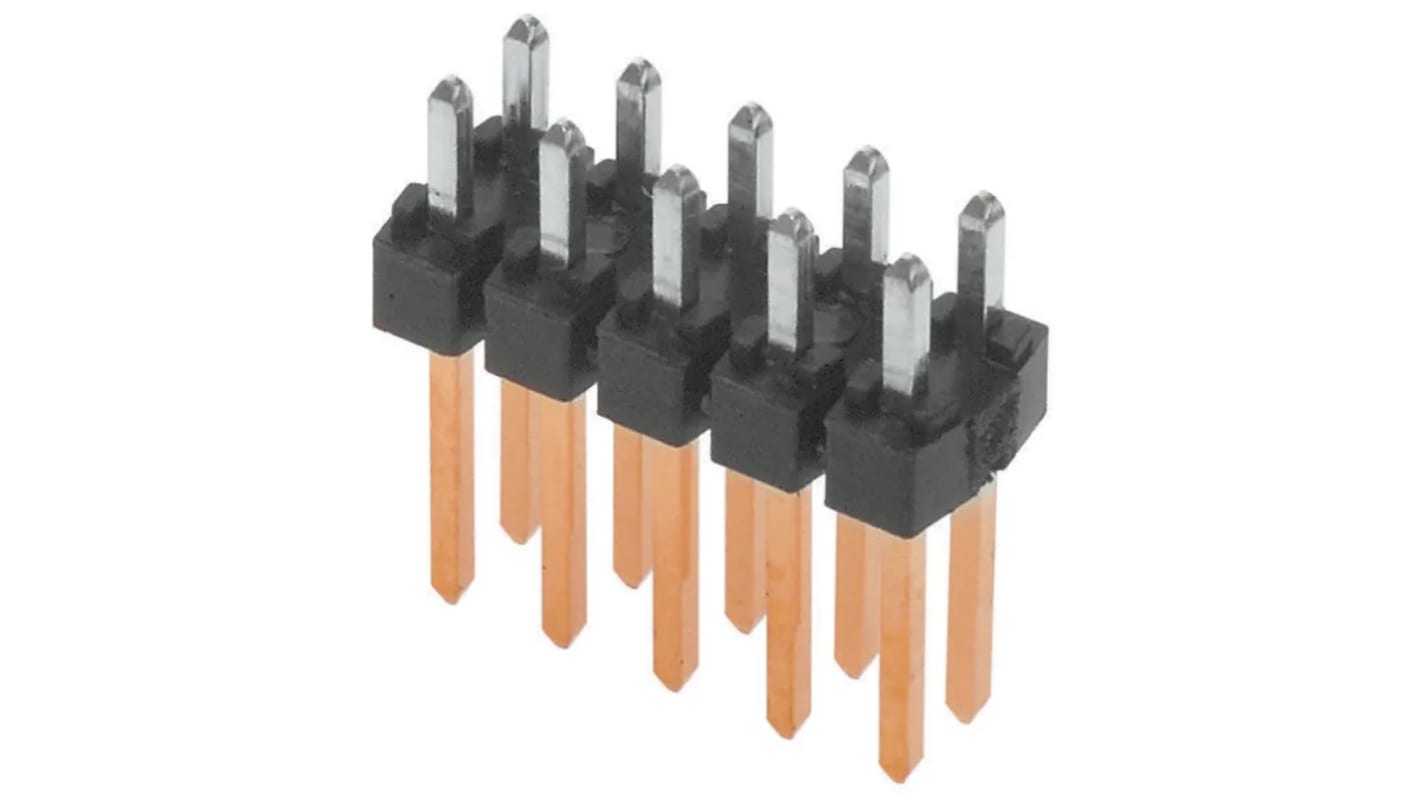 Molex C-Grid Stiftleiste Vertikal, 10-polig / 2-reihig, Raster 2.54mm, Nicht ummantelt