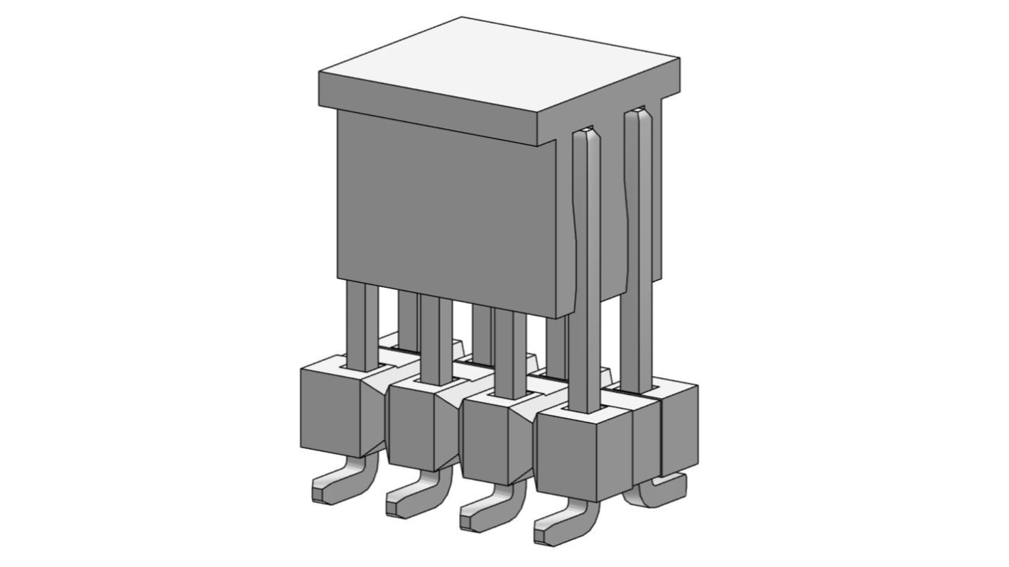 Molex C-Grid Stiftleiste Vertikal, 8-polig / 2-reihig, Raster 2.54mm, Nicht ummantelt