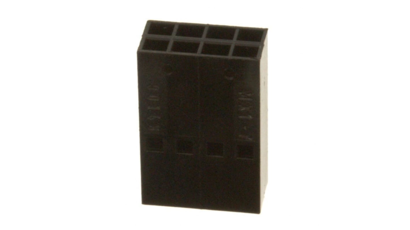 Carcasa de conector de crimpado Molex 901430008, Serie 90143, paso: 2.54mm, 8 contactos, 2 filas, Recto, Hembra