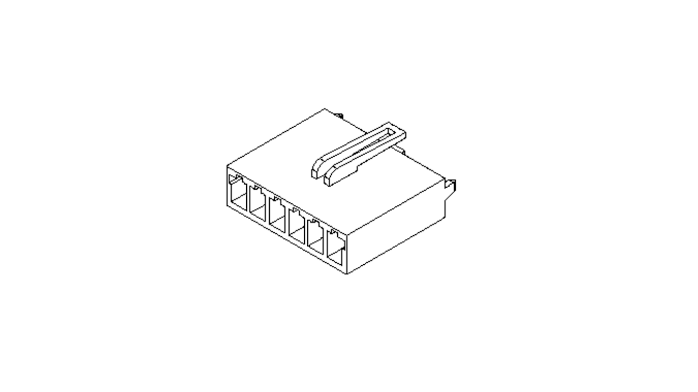 Carcasa de conector de crimpado Molex 903311003, Serie 90331, paso: 3.96mm, 6 contactos, , 1 fila filas, Recto, Hembra