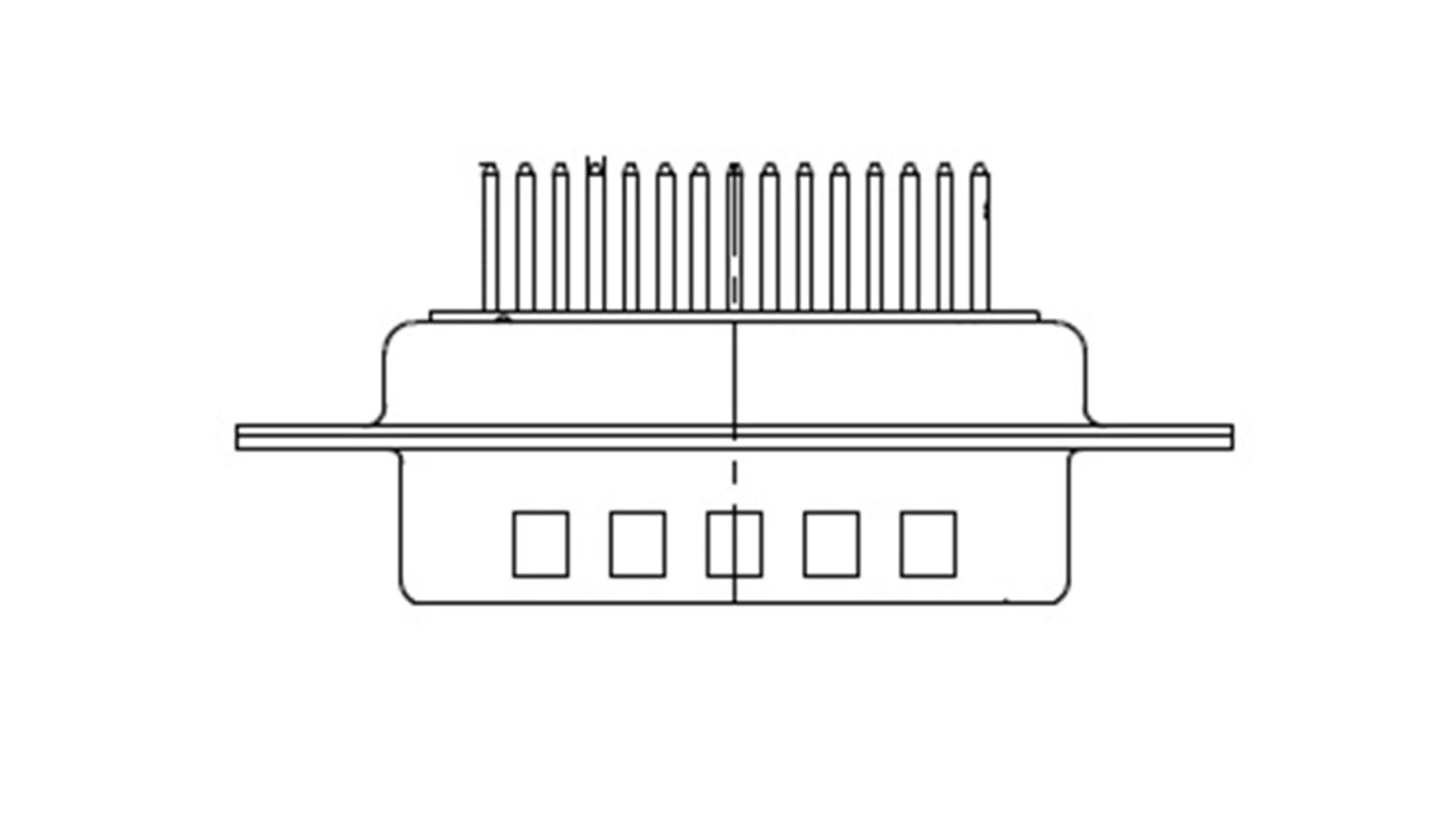 Connecteur Sub-D Mâle FCT from Molex 9 voies Angle droit