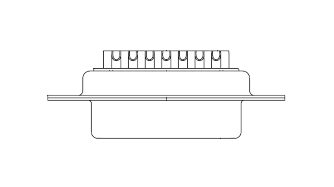 Connecteur Sub-D Femelle FCT from Molex 9 voies Montage panneau Angle droit